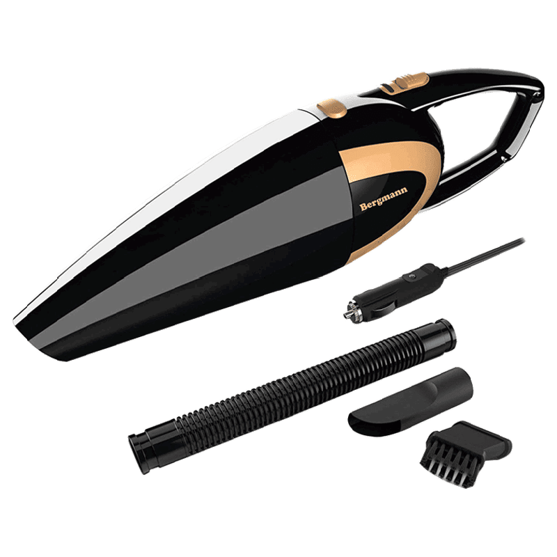 BERGMANN Stunner 150W Car Vacuum Cleaner with Copper Motor (Power On Indicator, Black)_1