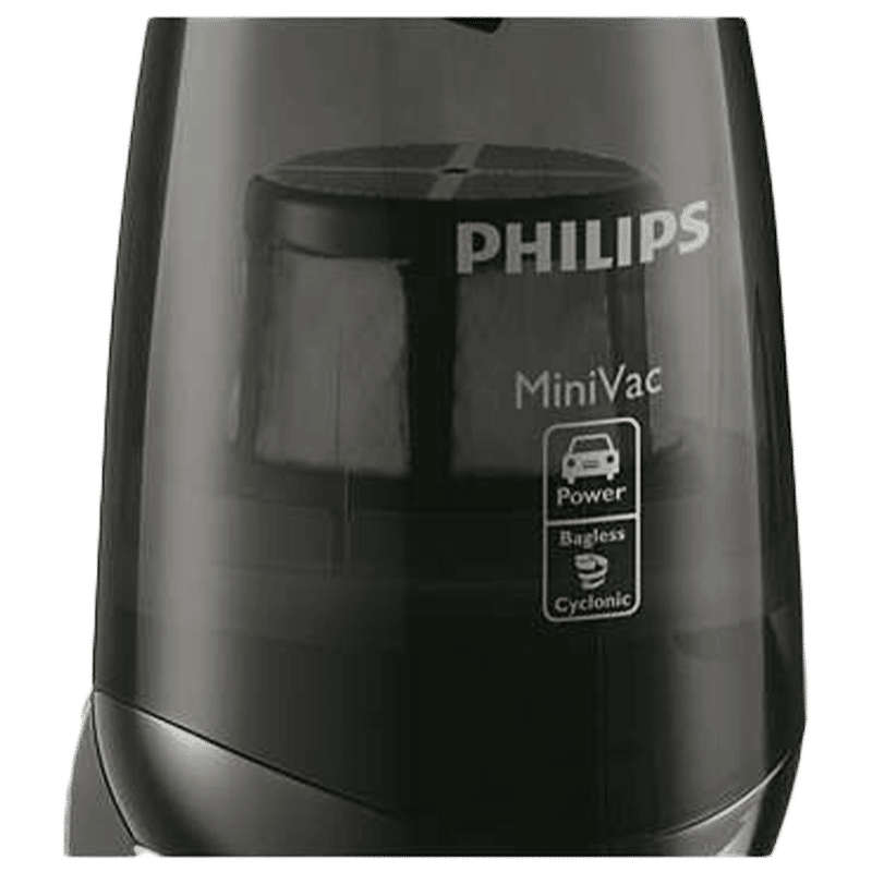PHILIPS MiniVac 120 Watts Car Vacuum Cleaner (0.5 Litres Tank, FC6141/01, Deep Black/Silver) PHILIPS MiniVac 120 Watts Car Vacuum Cleaner (0.5 Litres Tank, FC6141/01, Deep Black/Silver)_6