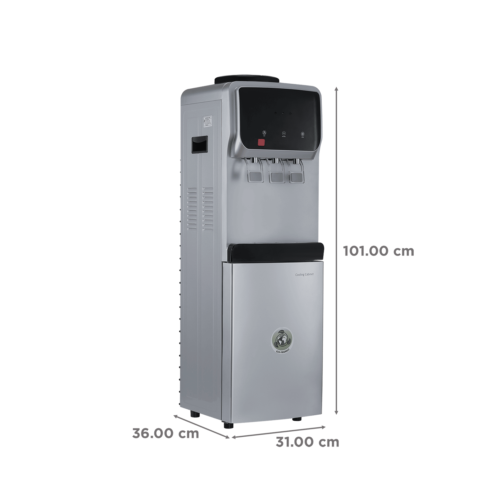 Croma Hot, Cold & Normal Top Load Water Dispenser with Cooling Cabinet (Silver)_2