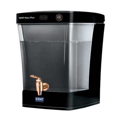 KENT Maxx Plus 7L UV + UF + Alkaline + Copper Water Purifier with Double Purification Technology (Black)