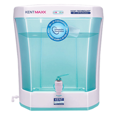 KENT Maxx 7L UV + UF Water Purifier with Double Purification Process (White & Blue)