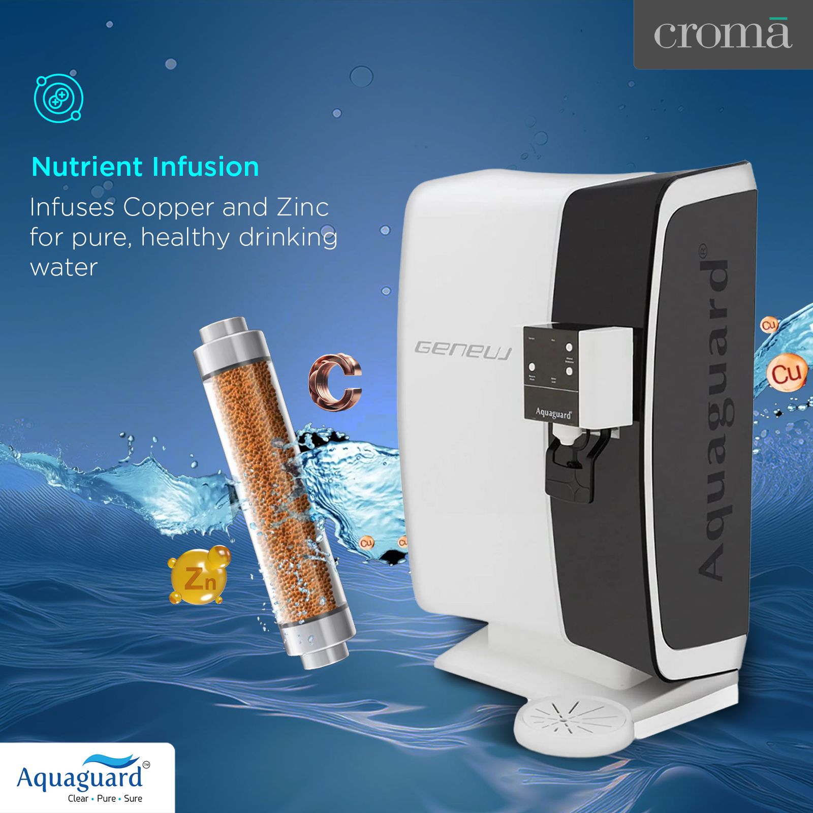 Eureka Forbes Aquaguard 6 litres Water Purifier (Geneus Xpert, White)_12