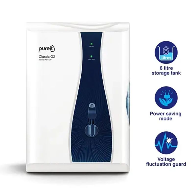 pureit Classic G2 Mineral 6L RO + UV + Special Mineral Cartridge Water Purifier with Advanced 6 Stage Purification (White/Blue) pureit Classic G2 Mineral 6L RO + UV + Special Mineral Cartridge Water Purifier with Advanced 6 Stage Purification (White/Blue)_4