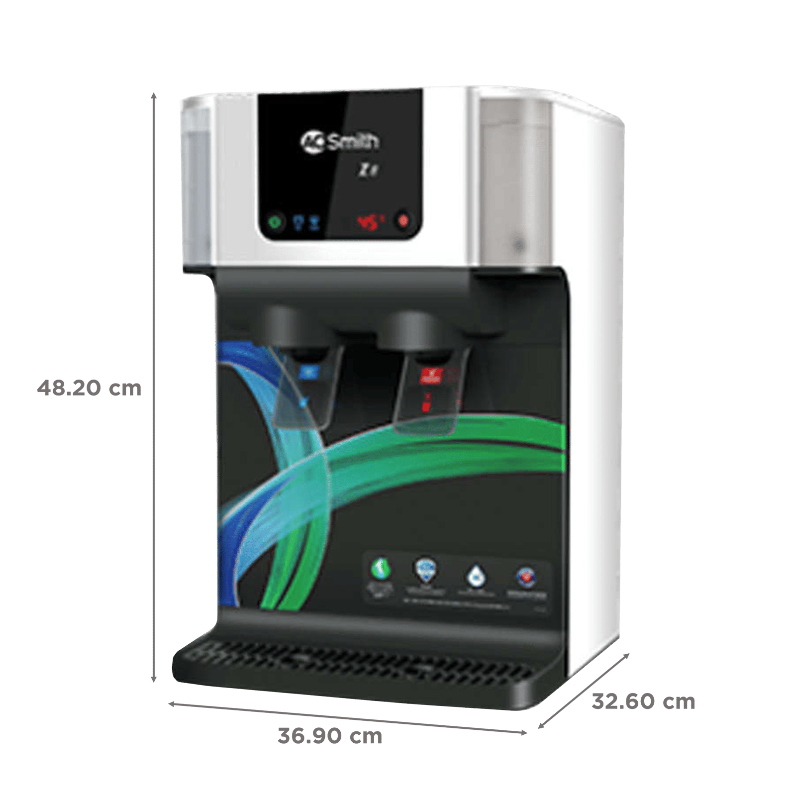 AO Smith Z8 10L RO+SCMT Hot & Cold Water Purifier with ABS Storage Tank (White)_2