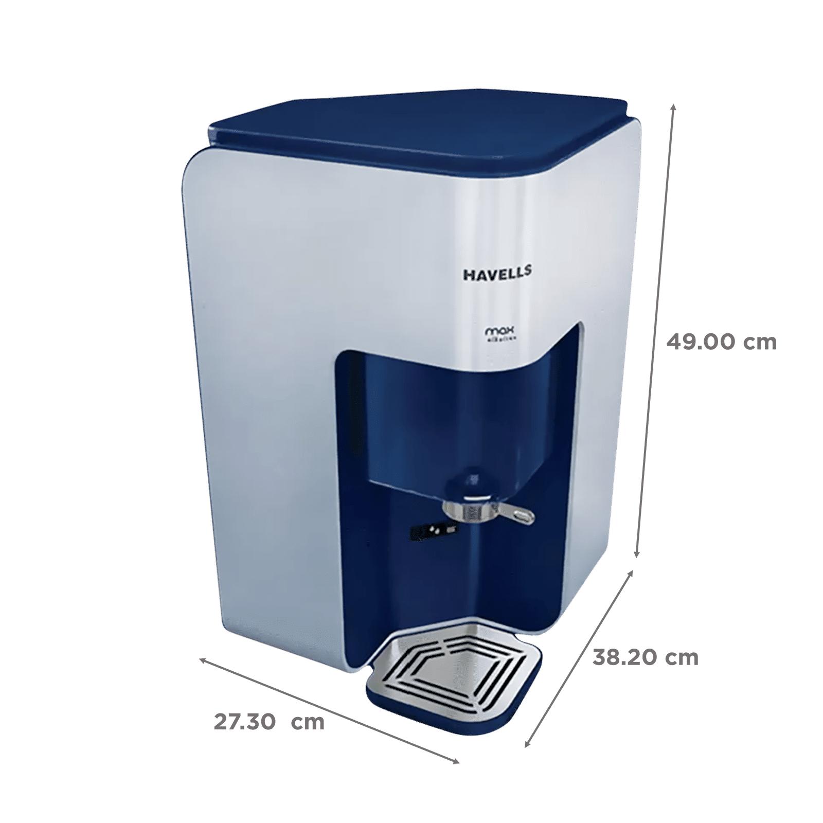 HAVELLS Max Alkaline 7L RO + UV Water Purifier with 8 Stage Purification (Sparkling White/Blue)_2