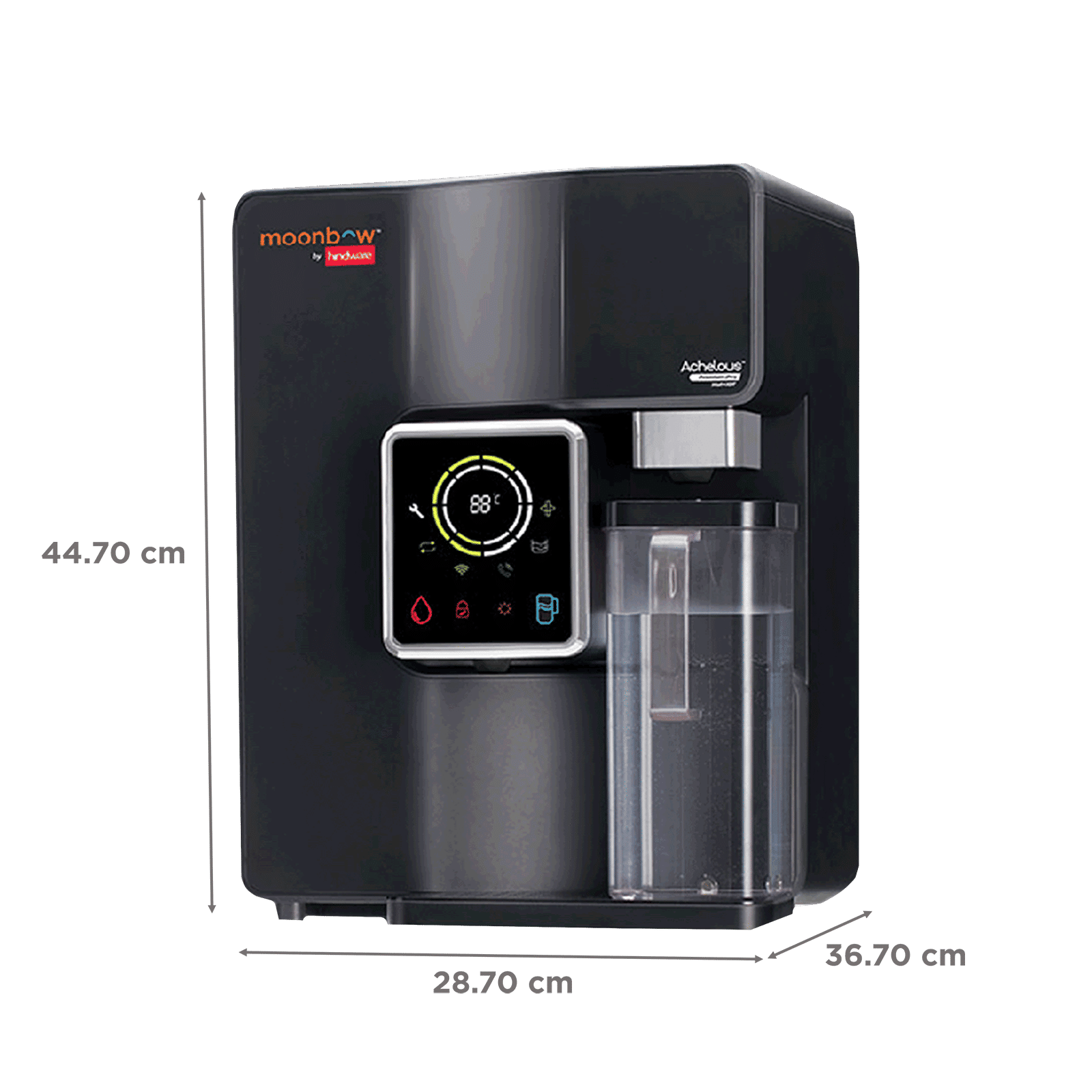 Moonbow Achelous Premium iPro RO Plus UV Water Purifier with Upto 50 Percent Water Saving( Black)_2