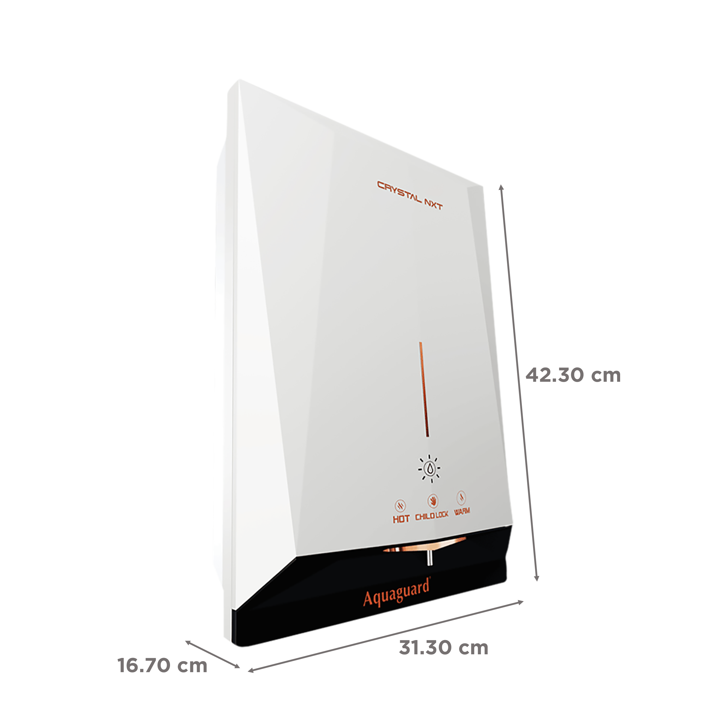 Aquaguard Crystal NXT 500ml UV Hot & Cold Water Purifier with Touch Sense Technology (White) Aquaguard Crystal NXT 500ml UV Hot & Cold Water Purifier with Touch Sense Technology (White)_2
