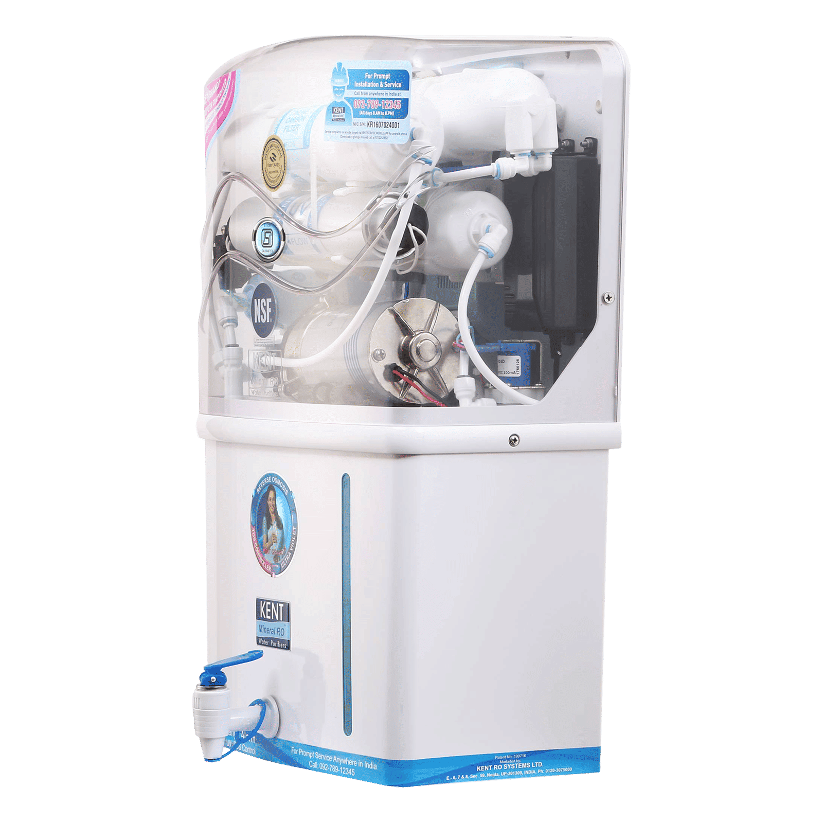 KENT Grand Plus 9L RO + UV + UF +UV-in-tank + TDS Water Purifier with Zero Water Wastage (White)_6