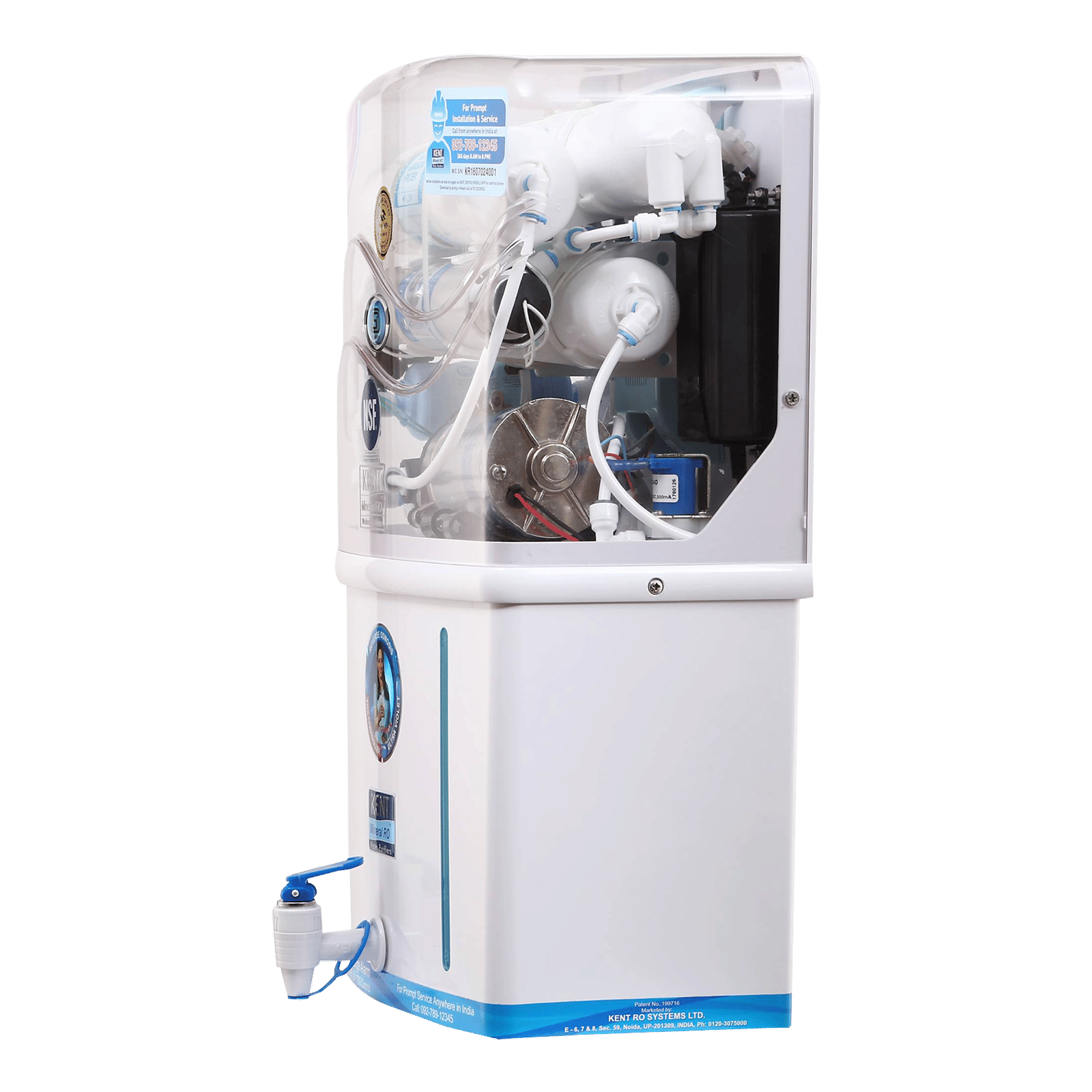 KENT Grand Plus 9L RO + UV + UF +UV-in-tank + TDS Water Purifier with Zero Water Wastage (White)_7