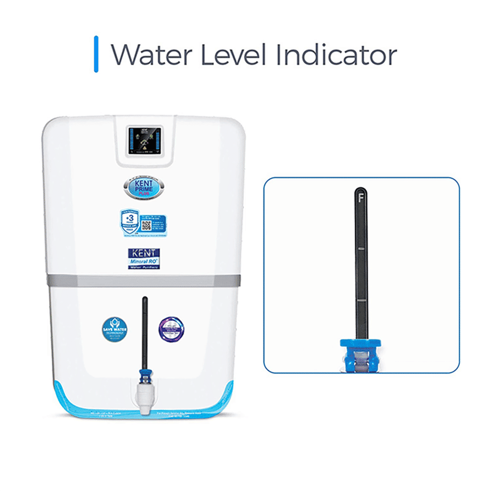KENT Prime Plus 9L RO + UV + UF + UV-in-tank + TDS Water Purifier with Digital Purity Display and Zero Water Wastage (White) KENT Prime Plus 9L RO + UV + UF + UV-in-tank + TDS Water Purifier with Digital Purity Display and Zero Water Wastage (White)_6