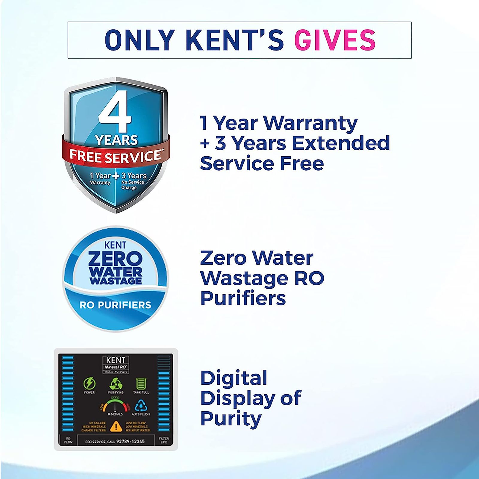 KENT Prime Plus 9L RO + UV + UF + UV-in-tank + TDS Water Purifier with Digital Purity Display and Zero Water Wastage (White) KENT Prime Plus 9L RO + UV + UF + UV-in-tank + TDS Water Purifier with Digital Purity Display and Zero Water Wastage (White)_10