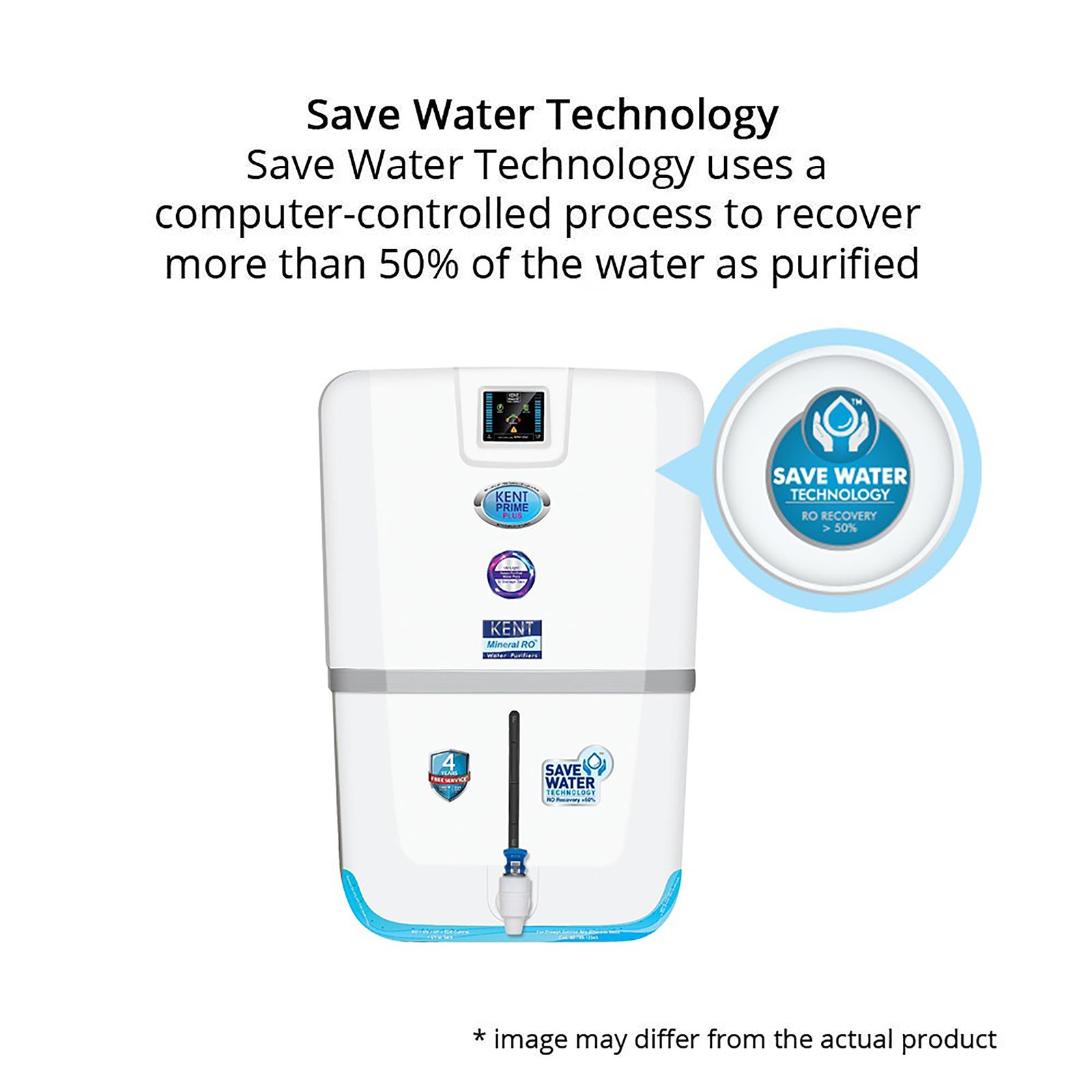 KENT Prime Plus 9L RO + UV + UF + UV-in-tank + TDS Water Purifier with Digital Purity Display and Zero Water Wastage (White) KENT Prime Plus 9L RO + UV + UF + UV-in-tank + TDS Water Purifier with Digital Purity Display and Zero Water Wastage (White)_11