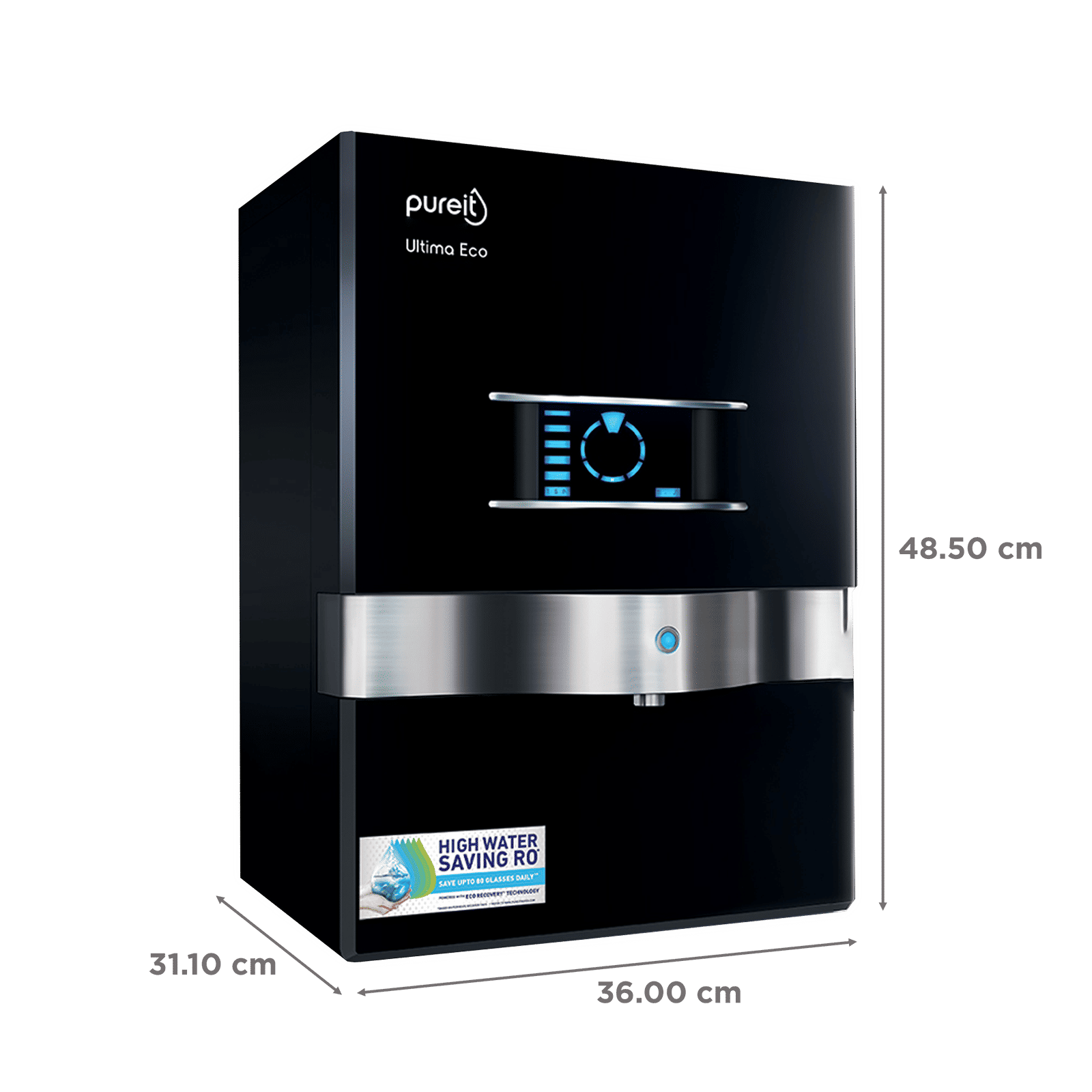 pureit Ultima Eco Mineral 10L RO + UV + MF + Special Mineral Cartridge Water Purifier with Digital Purity Display | Advanced 7 Stage Purification and Eco Recovery Tech (Black)_2