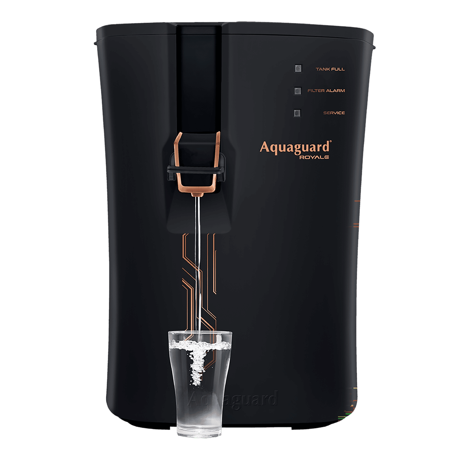 Aquaguard Royale 5.5L RO + UV + MTDS + SS Smart Water Purifier with Active Copper Zinc Booster Tech and 7 Stage Purification (Black/Bronze)_1
