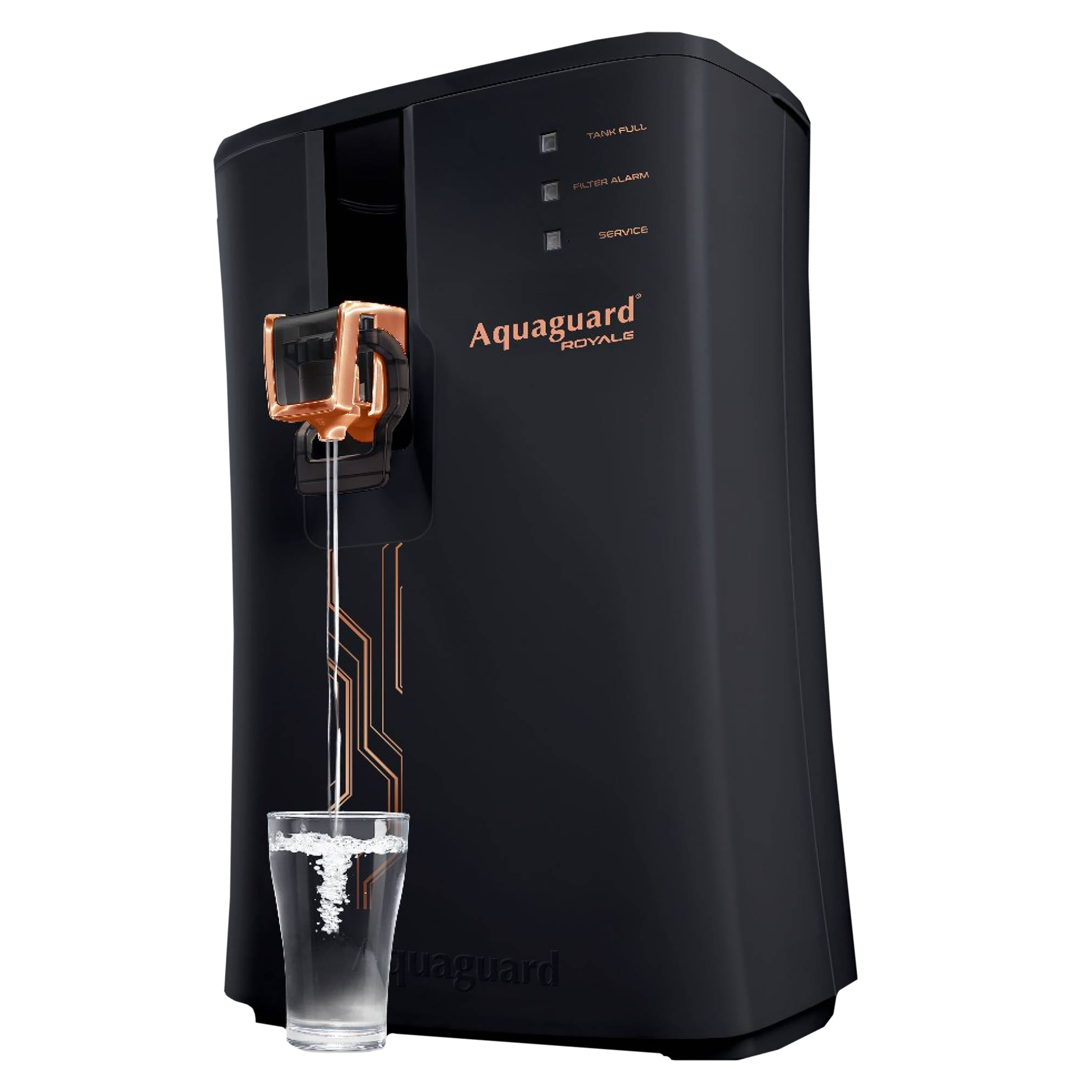 Aquaguard Royale 5.5L RO + UV + MTDS + SS Smart Water Purifier with Active Copper Zinc Booster Tech and 7 Stage Purification (Black/Bronze)_5