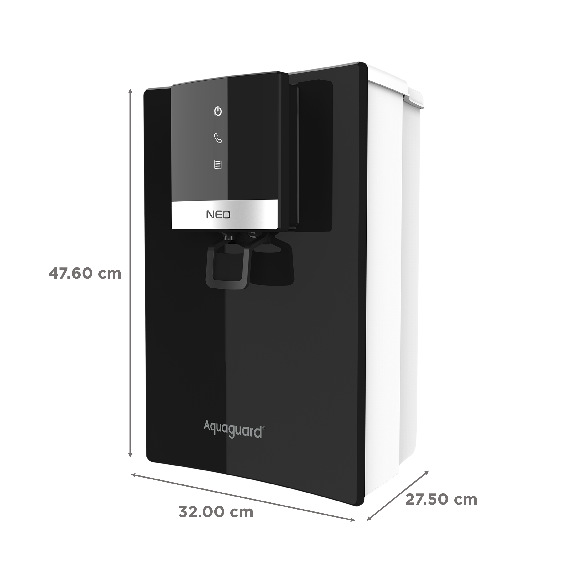 Aquaguard Neo 6.2L UV + UF + MC Water Purifier with i-Filter (Black & White)_2