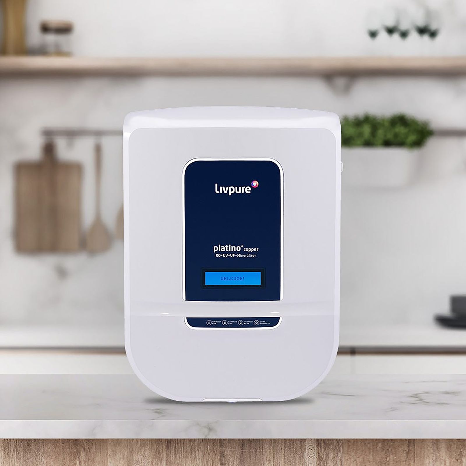 Livpure Platino Plus 8.5L RO + UV + UF + Mineraliser Water Purifier with 8 Stage Purification (White/Blue) Livpure Platino Plus 8.5L RO + UV + UF + Mineraliser Water Purifier with 8 Stage Purification (White/Blue)_7