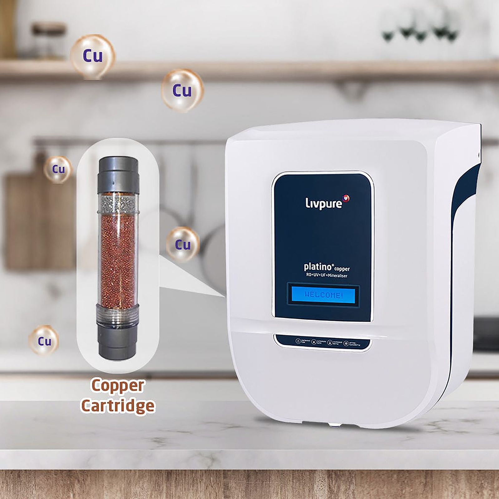 Livpure Platino Plus 8.5L RO + UV + UF + Mineraliser Water Purifier with 8 Stage Purification (White/Blue) Livpure Platino Plus 8.5L RO + UV + UF + Mineraliser Water Purifier with 8 Stage Purification (White/Blue)_15