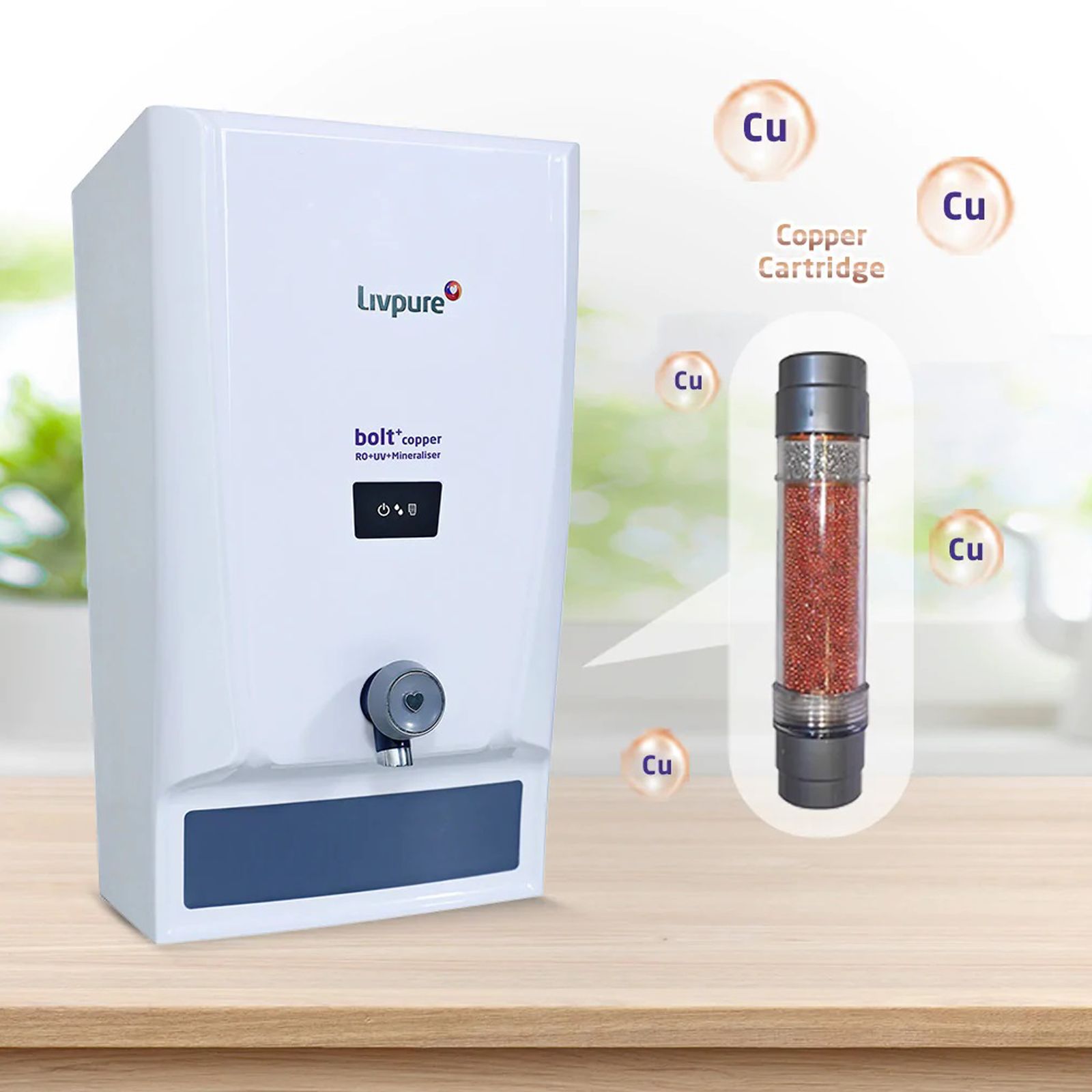 Livpure Bolt Plus 7L RO + UV + Mineraliser Water Purifier with 7 Stage Purification (White/Blue) Livpure Bolt Plus 7L RO + UV + Mineraliser Water Purifier with 7 Stage Purification (White/Blue)_8