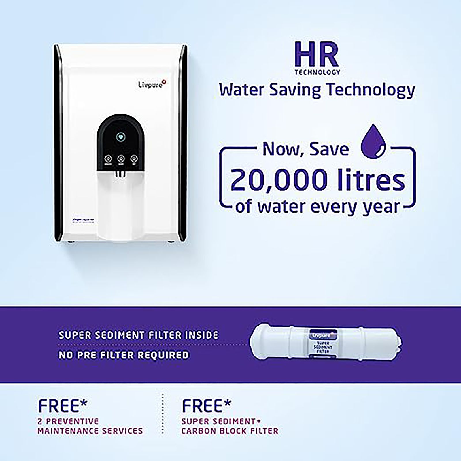 Livpure Zinger 6.5L RO + UV + UF + Mineraliser Hot & Cold Water Purifier with 6 Stage Purification (White) Livpure Zinger 6.5L RO + UV + UF + Mineraliser Hot & Cold Water Purifier with 6 Stage Purification (White)_18