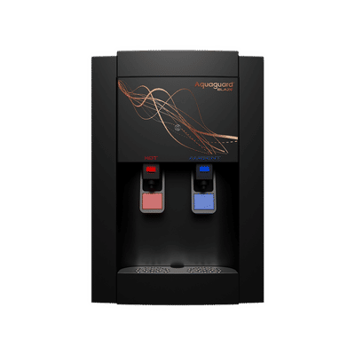 Aquaguard Blaze Slim 3.9L RO + UV + MTDS Hot & Cold Smart Water Purifier with Active Copper Zinc Booster Tech and 7 Stage Purification (Deep Black)