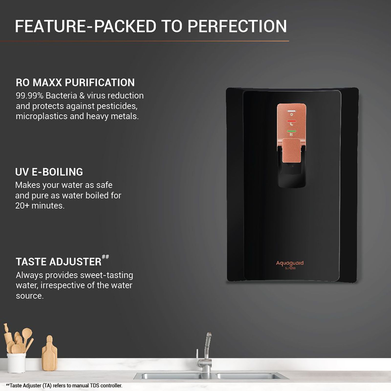 Aquaguard Superio 6L UV + UF Water Purifier with Mineral Guard Technology (Black/Metallic Copper) Aquaguard Superio 6L UV + UF Water Purifier with Mineral Guard Technology (Black/Metallic Copper)_10