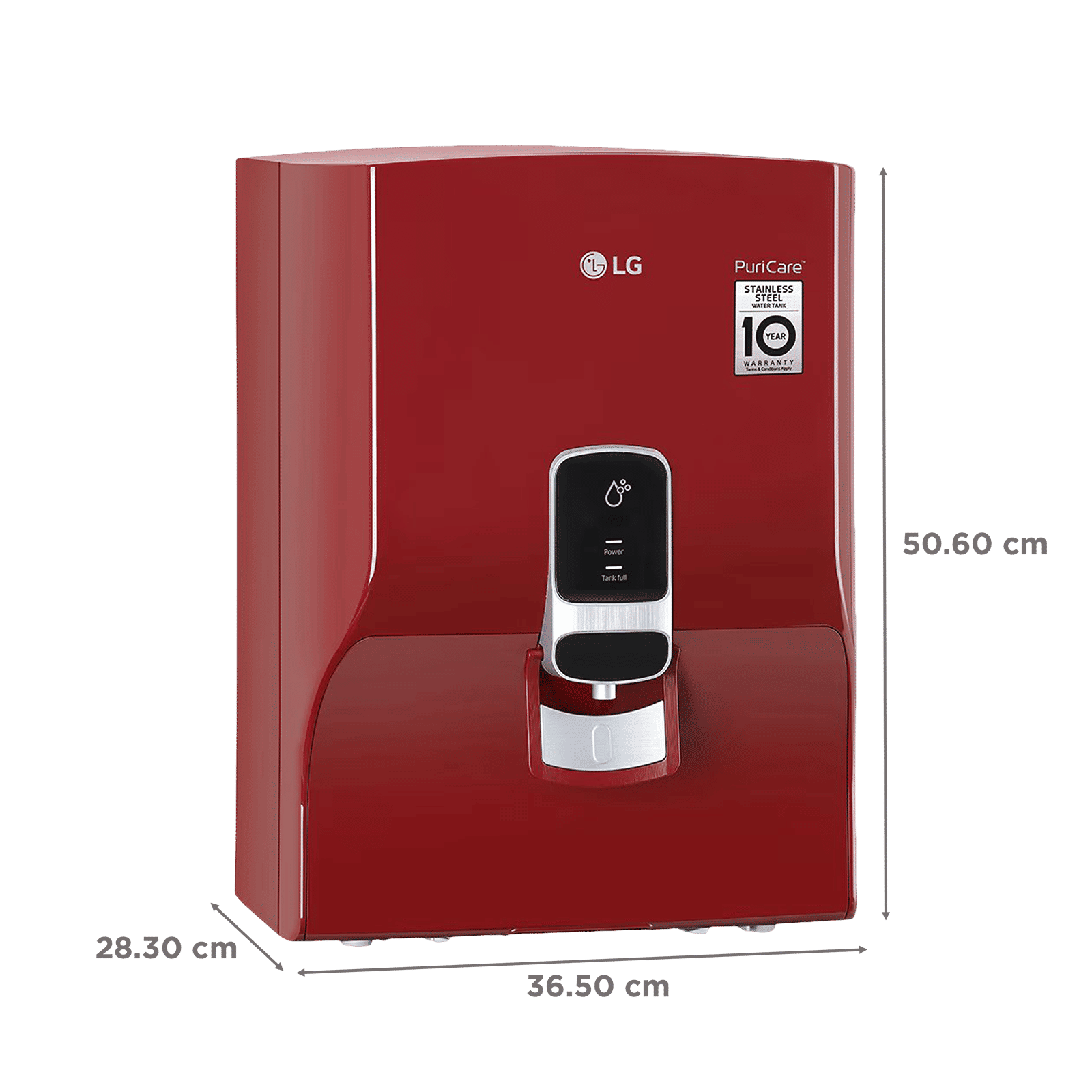 LG PuriCare 8L RO Water Purifier with Mineral Booster Technology (Red)_2