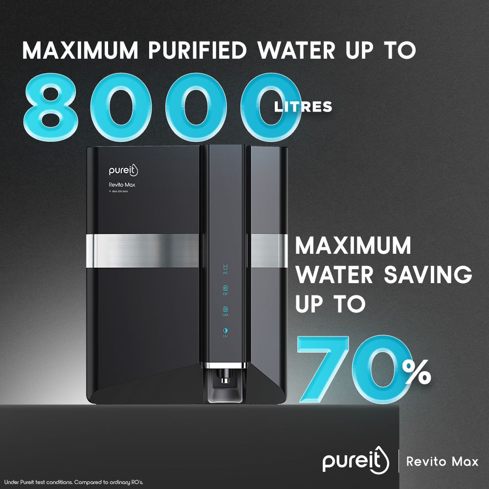 pureit by HUL Revito Max 9L RO + MF + UV-in-tank + Mineral Enriched Water Purifier with Advanced 8 Stage Purification (Black)_3