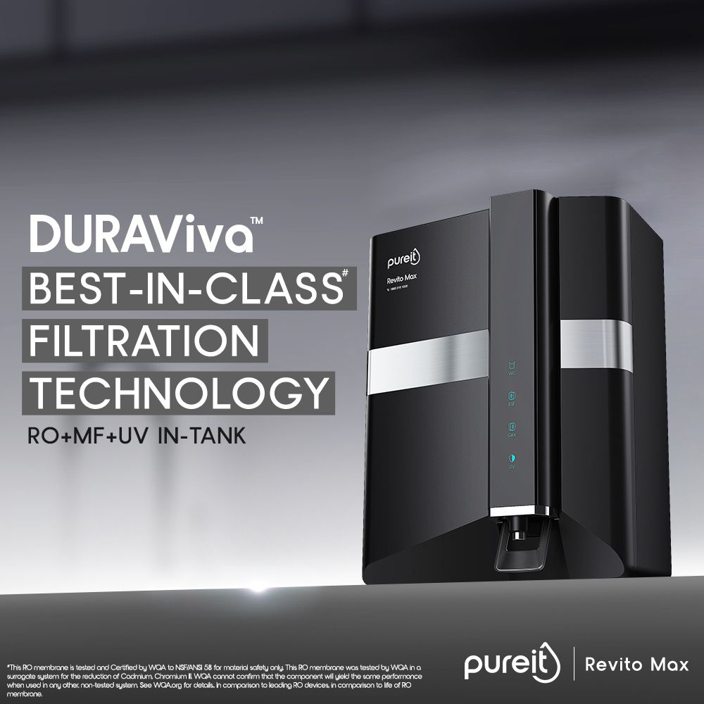pureit by HUL Revito Max 9L RO + MF + UV-in-tank + Mineral Enriched Water Purifier with Advanced 8 Stage Purification (Black)_8