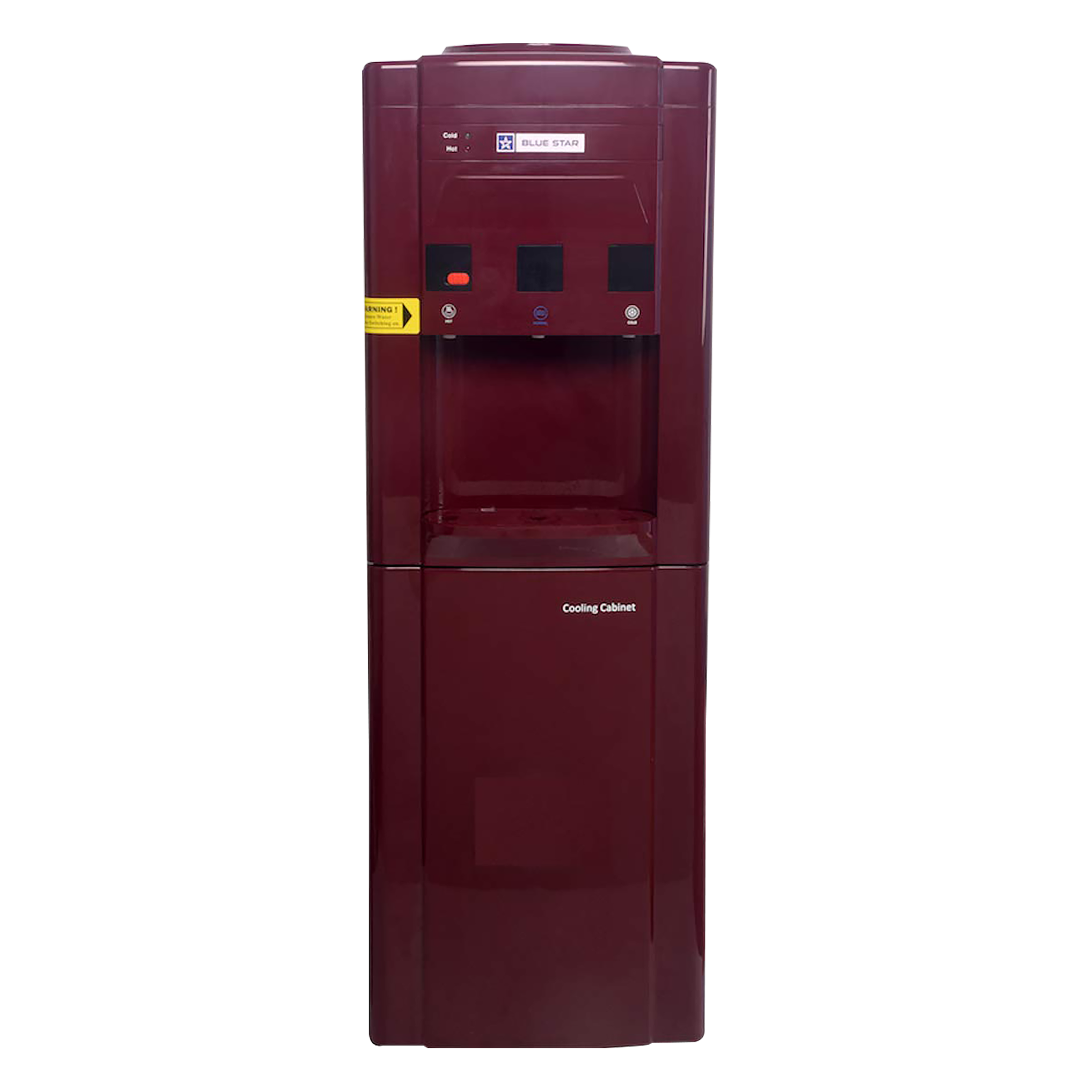 Blue Star Hot, Cold and Normal Top Load Water Dispenser with Cooling Cabinet (Maroon) Blue Star Hot, Cold and Normal Top Load Water Dispenser with Cooling Cabinet (Maroon)_1