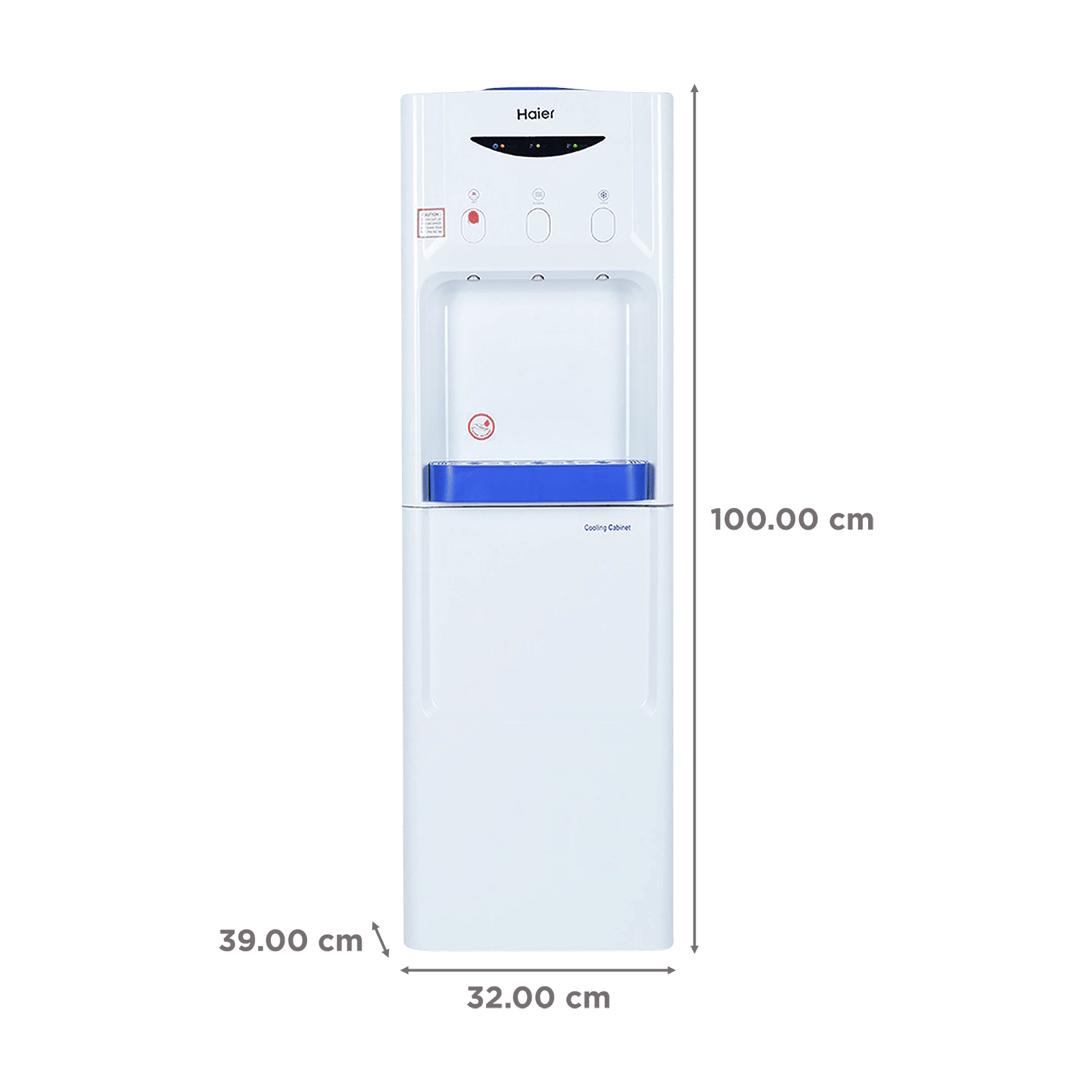 Haier HWD-3WFMR Hot, Cold and Normal Top Load Water Dispenser with Cooling Cabinet (White)_2