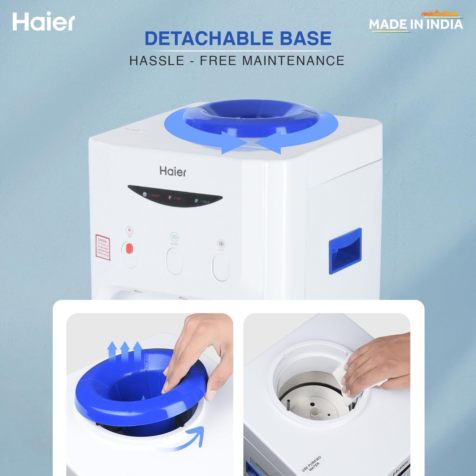 Haier HWD-3WFMR Hot, Cold and Normal Top Load Water Dispenser with Cooling Cabinet (White)_20