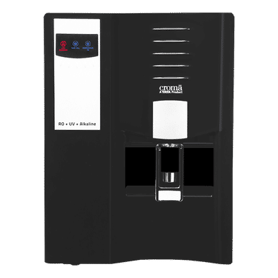 Croma 7.5L RO + UV + Alkaline Water Purifier with Reverse Osmosis Filtration (Black)
