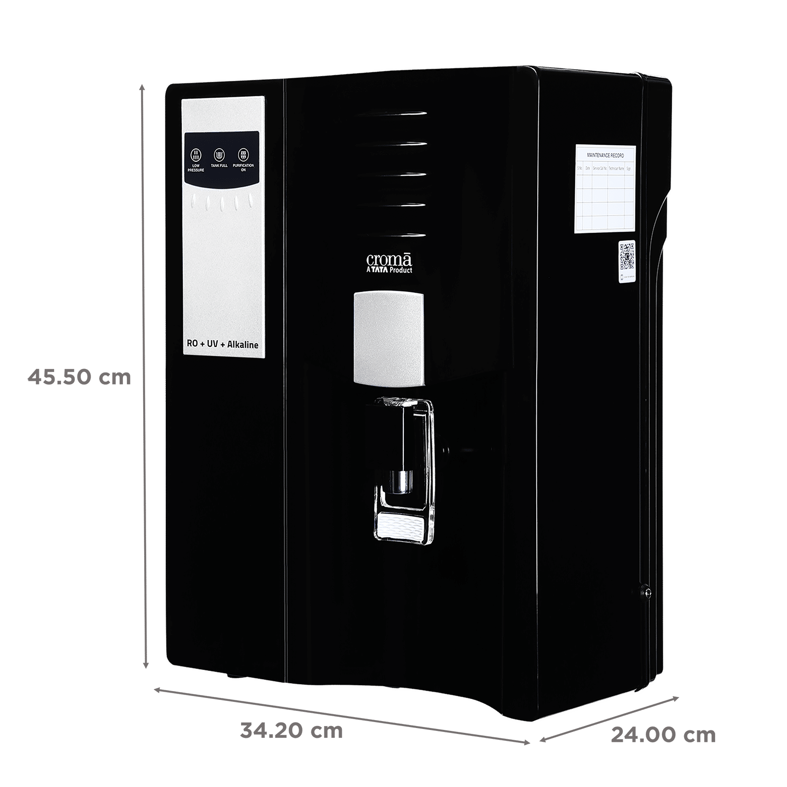 Croma 7.5L RO + UV + Alkaline Water Purifier with Reverse Osmosis Filtration (Black)_2