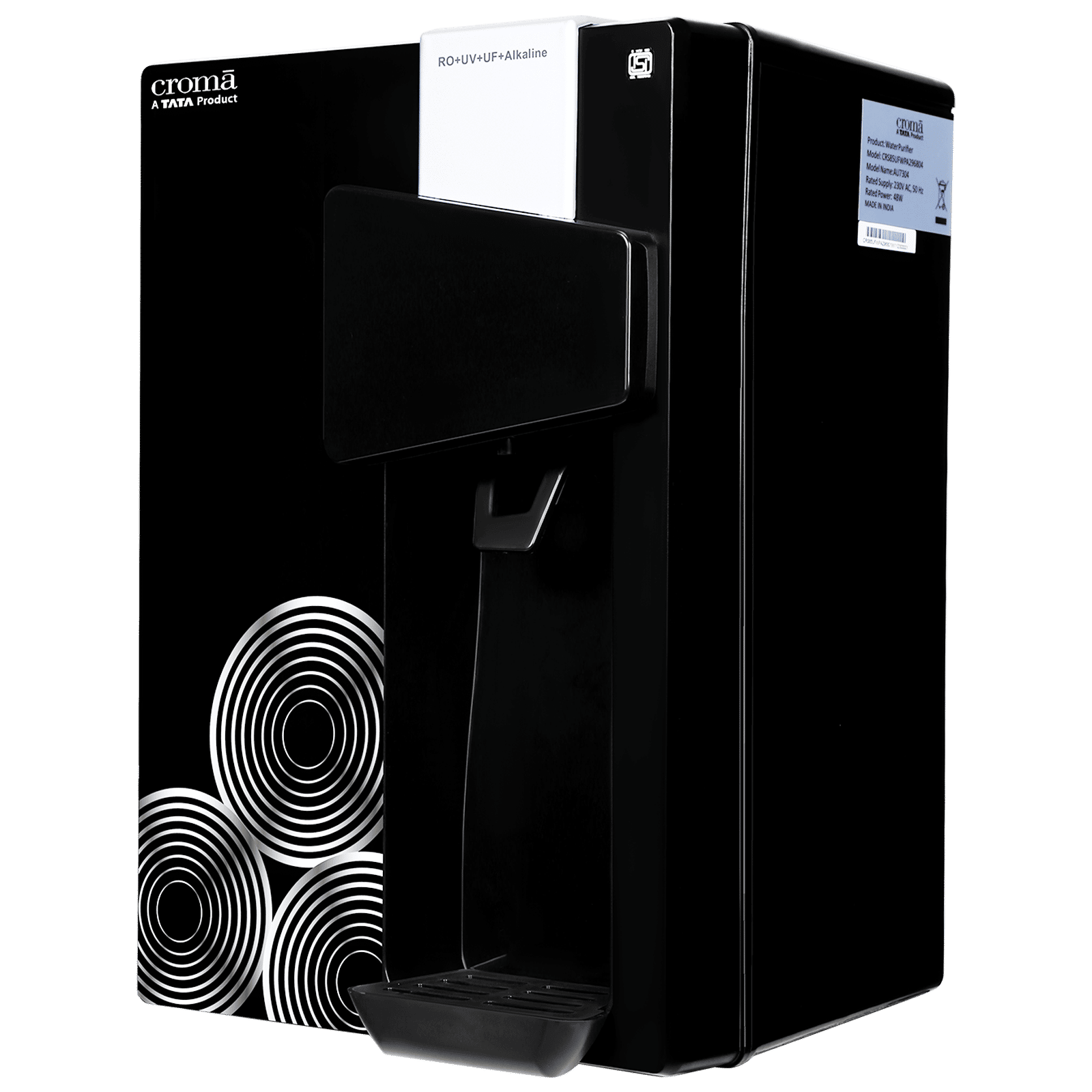 Croma 8.5L RO + UV + UF + Alkaline Water Purifier with Reverse Osmosis Filtration (Black) Croma 8.5L RO + UV + UF + Alkaline Water Purifier with Reverse Osmosis Filtration (Black)_7