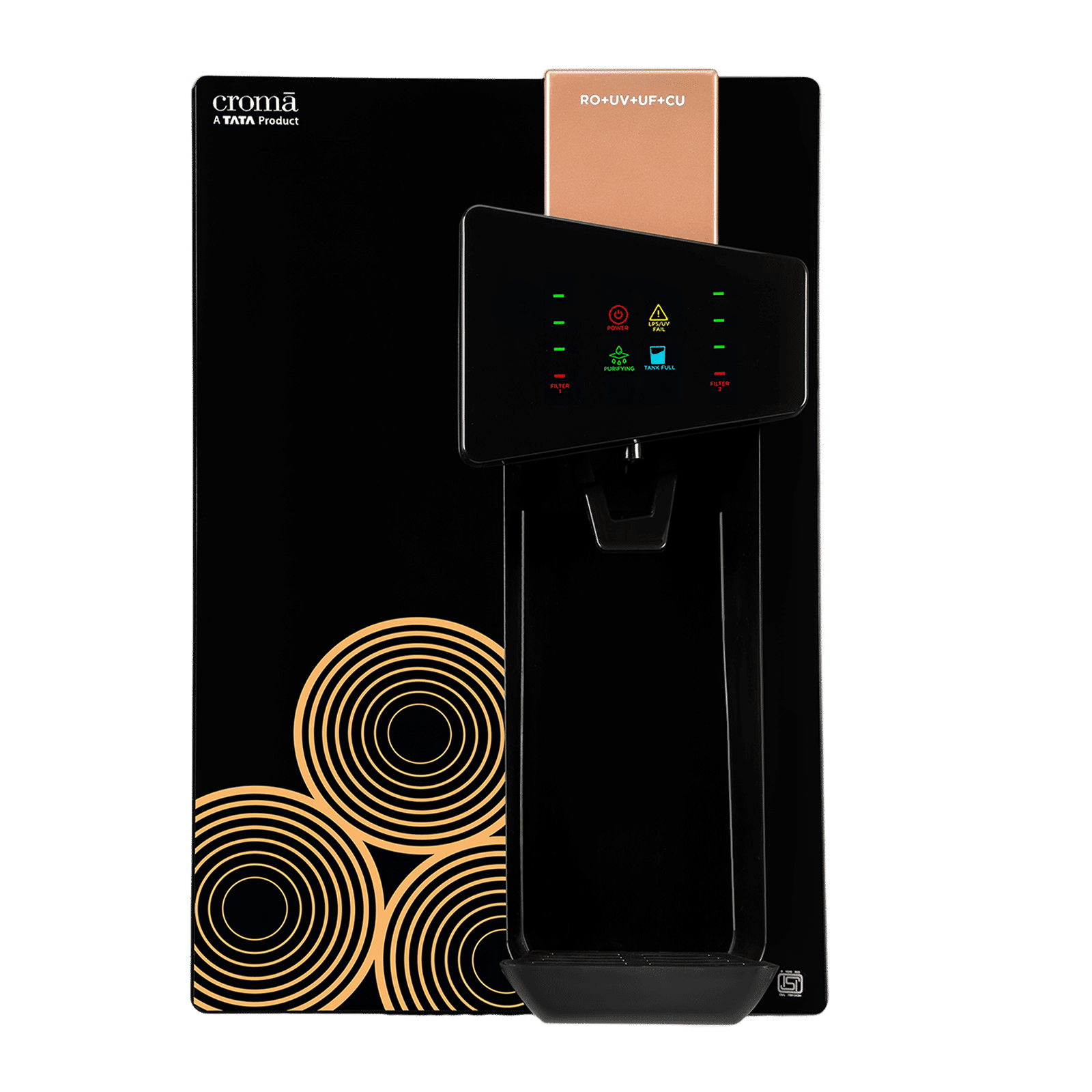 Croma 8.5L RO + UV + UF + Advance Copper Water Purifier with Reverse Osmosis Technology (Black) Croma 8.5L RO + UV + UF + Advance Copper Water Purifier with Reverse Osmosis Technology (Black)_1