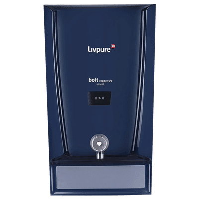 Livpure Bolt Copper 7L UV + UF Water Purifier with Carbon Block Filter (Blue)