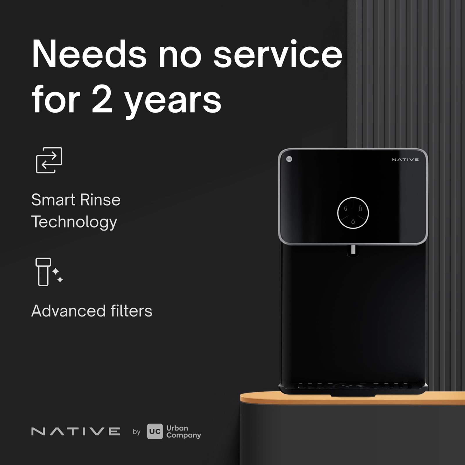 Native by UC M2 8L RO + UV + UF + Copper + Alkaline Water Purifier with No need of service for 2 years (Black) Native by UC M2 8L RO + UV + UF + Copper + Alkaline Water Purifier with No need of service for 2 years (Black)_7