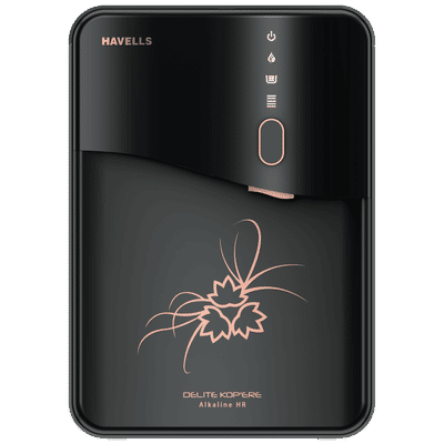 HAVELLS Delite Kop'ere 6.5L RO + UV Water Purifier with LED Display (Dark Grey)