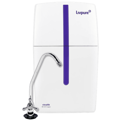 Livpure Stealth 7L RO + UV + Copper Water Purifier with Copper Infusion (White)