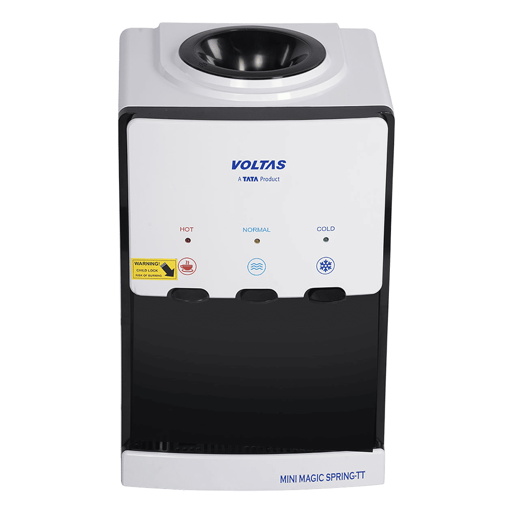 VOLTAS Minimagic Spring TT Hot, Cold & Normal Top Load Water Dispenser with Eco-friendly Refrigerant (White & Black) VOLTAS Minimagic Spring TT Hot, Cold & Normal Top Load Water Dispenser with Eco-friendly Refrigerant (White & Black)_8
