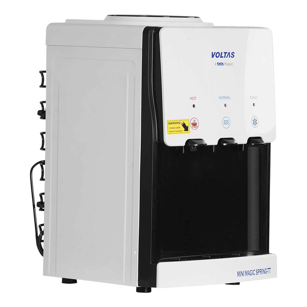 VOLTAS Minimagic Spring TT Hot, Cold & Normal Top Load Water Dispenser with Eco-friendly Refrigerant (White & Black) VOLTAS Minimagic Spring TT Hot, Cold & Normal Top Load Water Dispenser with Eco-friendly Refrigerant (White & Black)_6