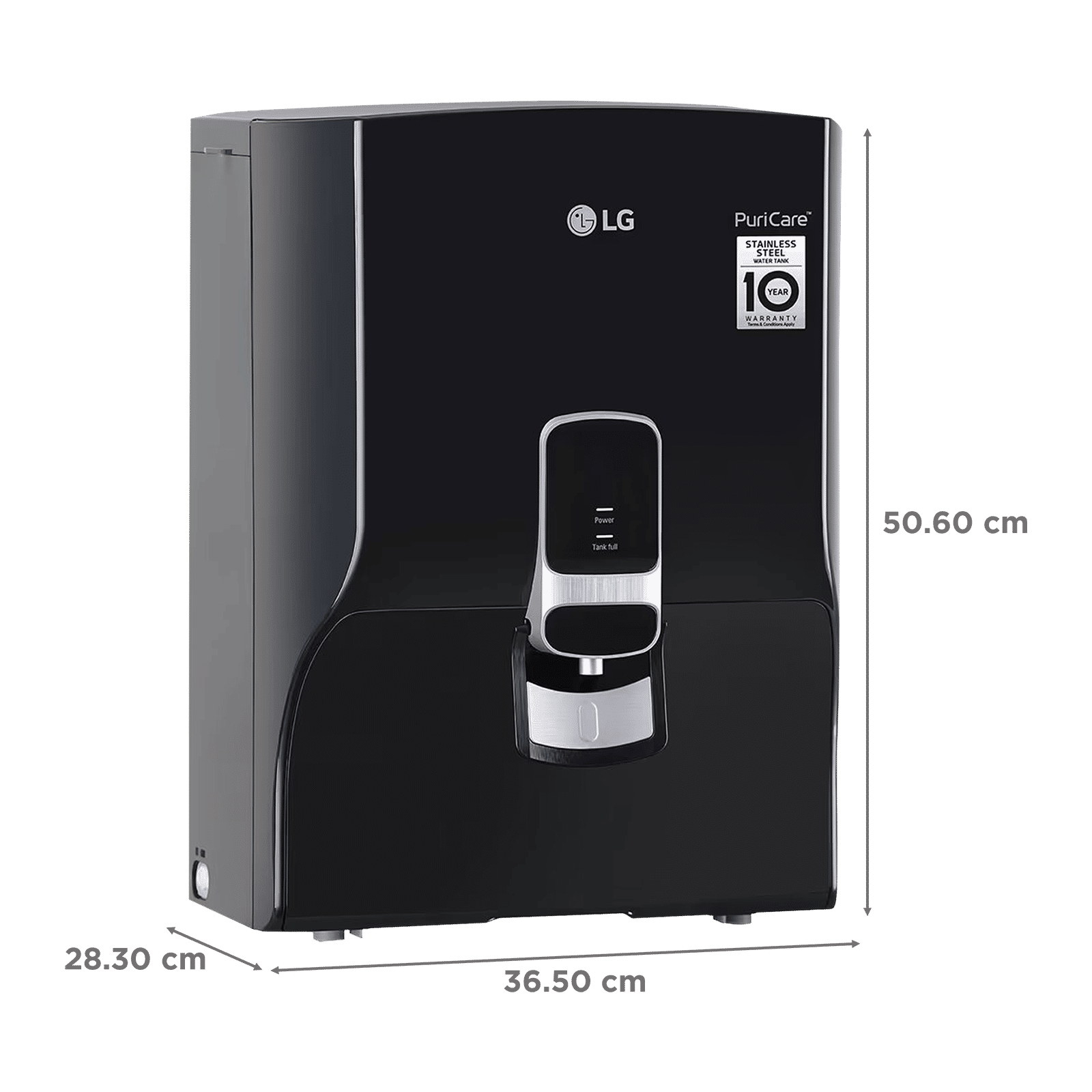 LG WW131NP 8L RO Water Purifier with Multi Stage Filtration (Solid Black)_2