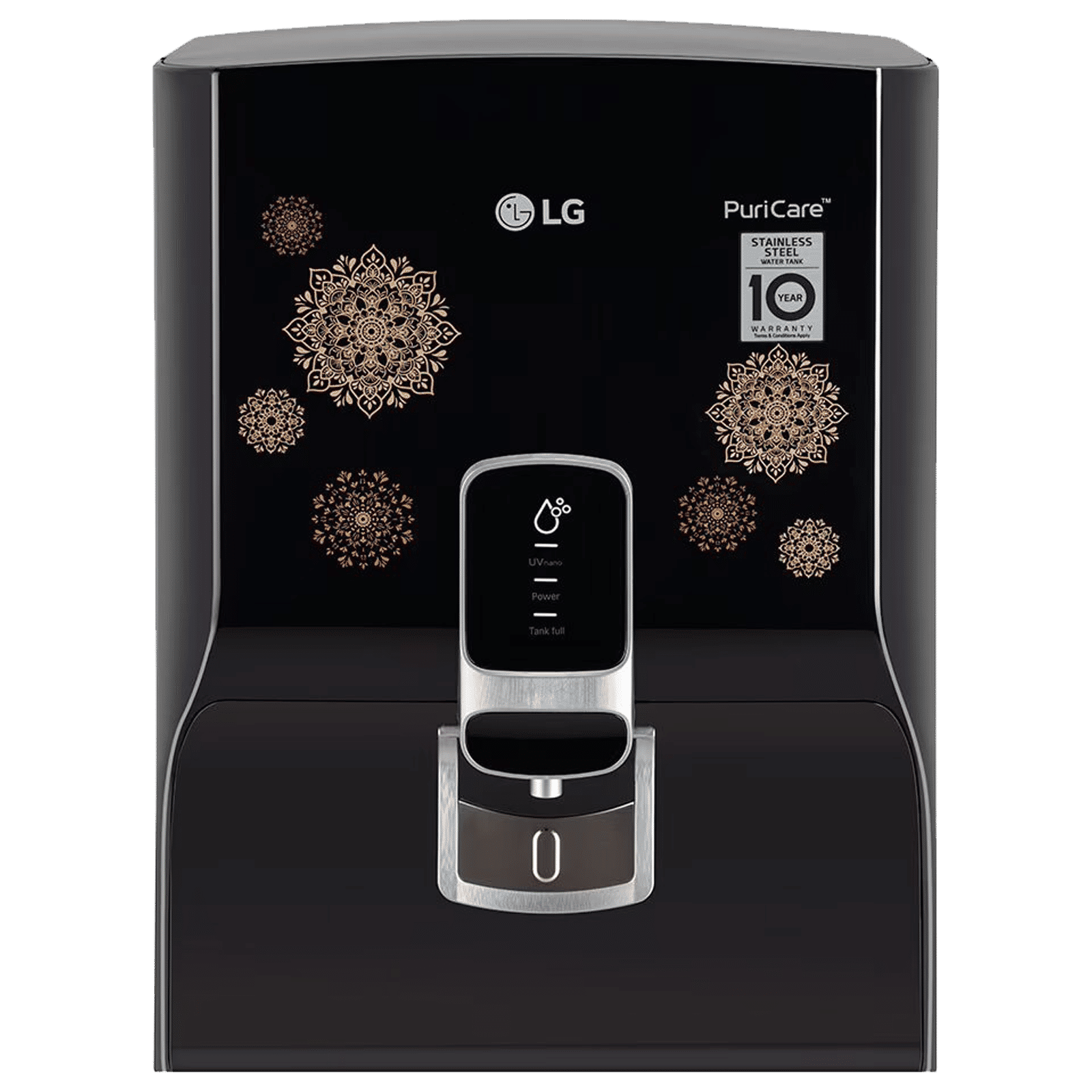 LG WW155NPB 8L RO + UV + Mineral Booster Water Purifier with Steel Tank (Digital Sterilizing Care, Black)_1