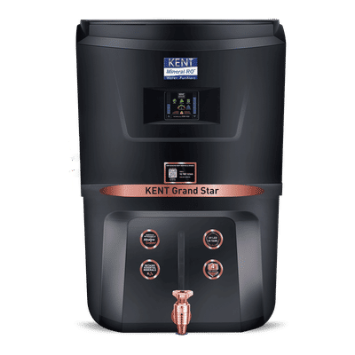 KENT Grand Star 9L RO + UV + UF + TDS + Alkaline Water Purifier with Digital Display (Black)