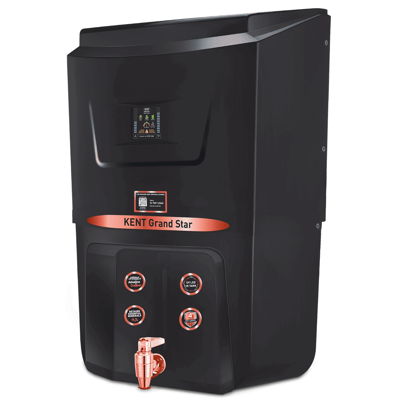 KENT Grand Star 9L RO + UV + UF + TDS + Alkaline Water Purifier with Digital Display (Black) KENT Grand Star 9L RO + UV + UF + TDS + Alkaline Water Purifier with Digital Display (Black)_4