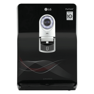 LG PuriCare 8L RO + UV + UF + Mineral Booster Water Purifier with Multi Stage Filtration (Solid Black)