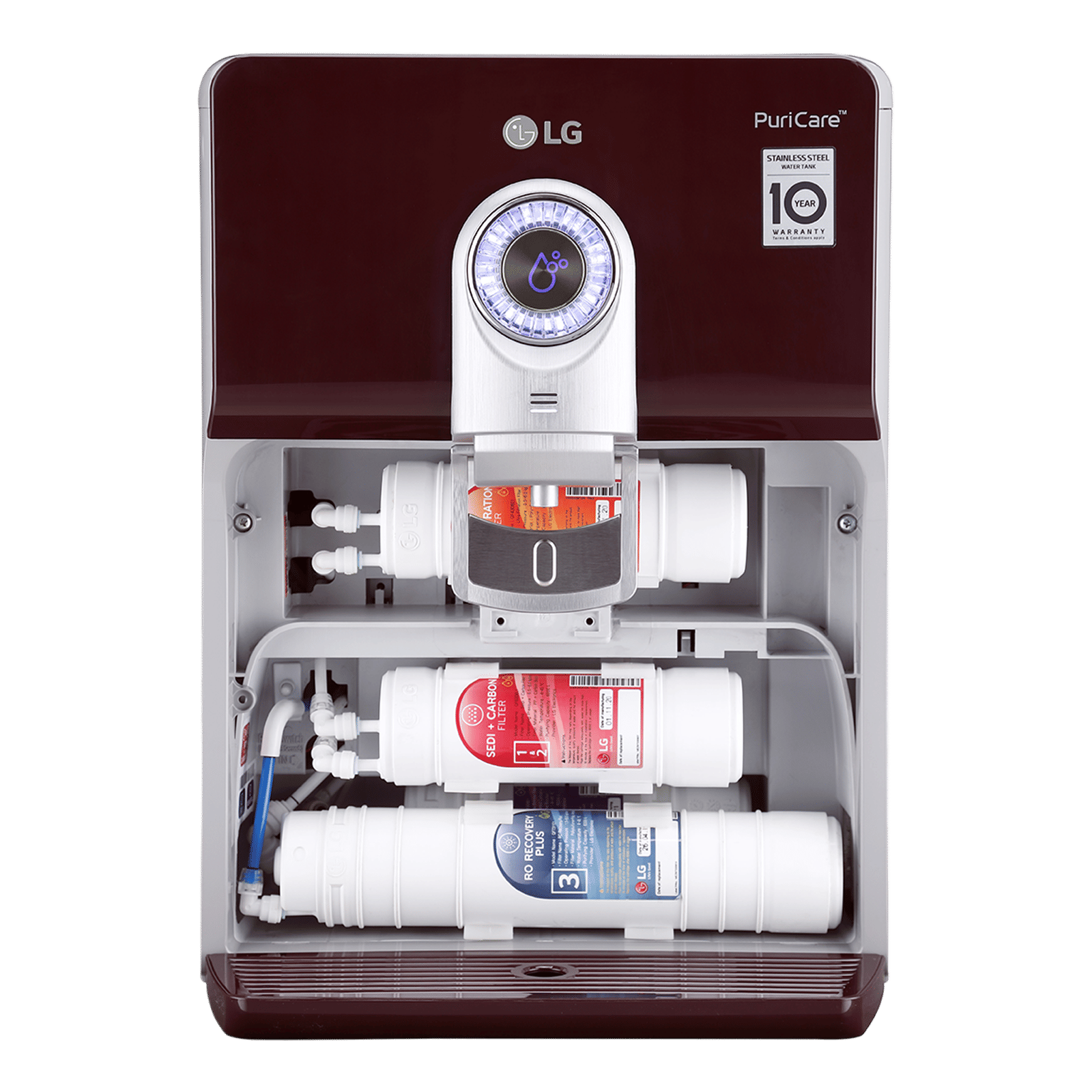 LG PuriCare 8L RO + UV + UF + Mineral Booster Water Purifier with Multi Stage Filtration (Crimson Red)_8
