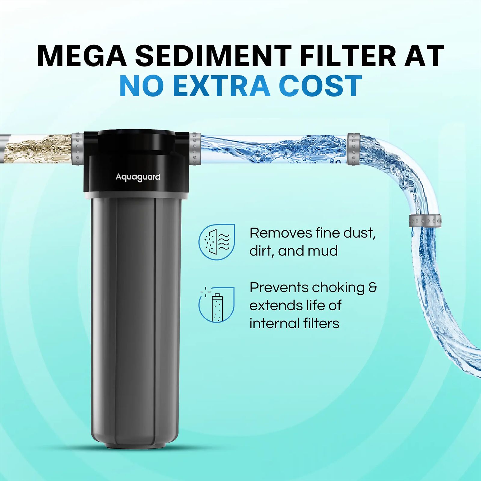 Aquaguard Enrich Astor 6L RO + UV + Alkaline 2X Water Purifier with Mega Sediment Filter (Black) Aquaguard Enrich Astor 6L RO + UV + Alkaline 2X Water Purifier with Mega Sediment Filter (Black)_12
