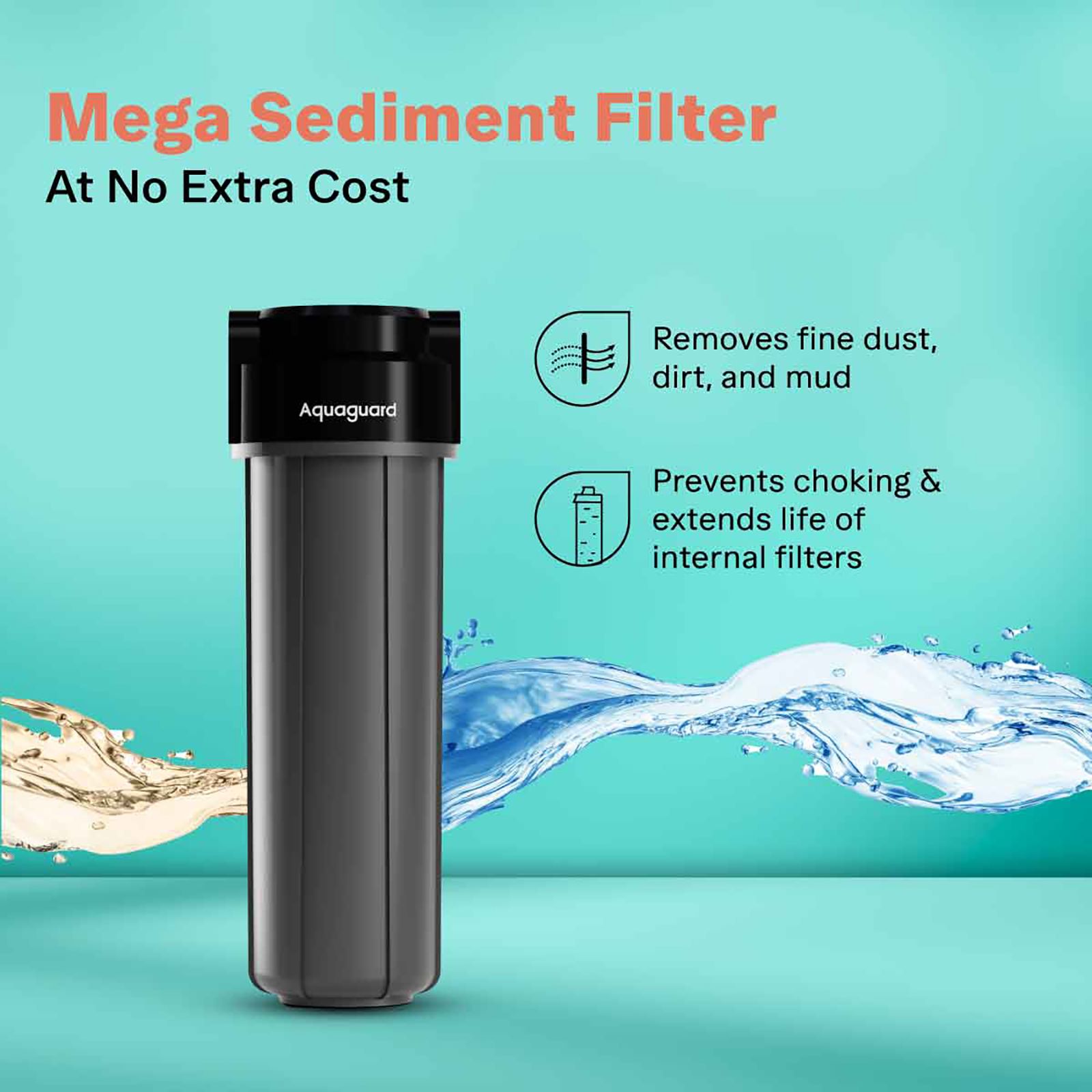 Aquaguard Enrich Neo 6L UF + UV 2X Water Purifier with Mega Sediment Filter (Black)_8